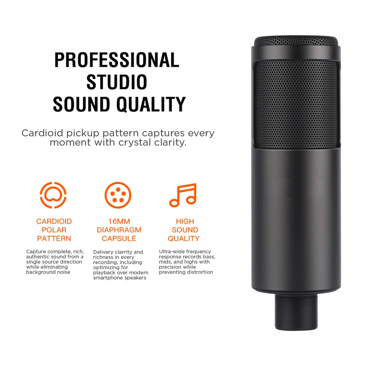 Sonictrek Studio Streaming Podcaster Pro Microphone with Accessory Bun –  Mifo Canada - The World's Most Advanced Wireless Earbuds for Active Movers  - O5, O7